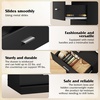 image:imageWLIVE 5 Drawer Black Dresser for Bedroom Unique AntiTip Structure Wood Chest of Drawers with Mental Handles Tall Storage Organizer Cabinet for Living Room Hallway Closet HomeBlack