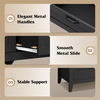 image:imageWLIVE 5 Drawer Black Dresser for Bedroom Unique AntiTip Structure Wood Chest of Drawers with Mental Handles Tall Storage Organizer Cabinet for Living Room Hallway Closet HomeBlack