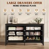 image:imageWLIVE 5 Drawer Black Dresser for Bedroom Unique AntiTip Structure Wood Chest of Drawers with Mental Handles Tall Storage Organizer Cabinet for Living Room Hallway Closet HomeBlack