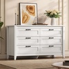 image:imageWLIVE 5 Drawer Black Dresser for Bedroom Unique AntiTip Structure Wood Chest of Drawers with Mental Handles Tall Storage Organizer Cabinet for Living Room Hallway Closet HomeWhite