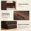 image:imageWLIVE 5 Drawer Black Dresser for Bedroom Unique AntiTip Structure Wood Chest of Drawers with Mental Handles Tall Storage Organizer Cabinet for Living Room Hallway Closet HomeRustic Brown