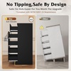 image:imageWLIVE 5 Drawer Black Dresser for Bedroom Unique AntiTip Structure Wood Chest of Drawers with Mental Handles Tall Storage Organizer Cabinet for Living Room Hallway Closet HomeBlack