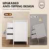 image:imageWLIVE 5 Drawer Black Dresser for Bedroom Unique AntiTip Structure Wood Chest of Drawers with Mental Handles Tall Storage Organizer Cabinet for Living Room Hallway Closet HomeWhite