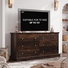 image:imageWLIVE 63 Dresser for Bedroom Modern 9 Drawer Dresser with Exclusive AntiTip Structure Wooden Chest of Drawers with Metal Handles for Living Room Hallway Closet Home Furniture Rustic BrownRustic Brown