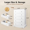 image:imageWLIVE 63 Dresser for Bedroom Modern 9 Drawer Dresser with Exclusive AntiTip Structure Wooden Chest of Drawers with Metal Handles for Living Room Hallway Closet Home Furniture Rustic BrownWhite