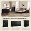 image:imageWLIVE 63 Dresser for Bedroom Modern 9 Drawer Dresser with Exclusive AntiTip Structure Wooden Chest of Drawers with Metal Handles for Living Room Hallway Closet Home Furniture Rustic BrownBlack
