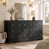 image:imageWLIVE 63 Dresser for Bedroom Modern 9 Drawer Dresser with Exclusive AntiTip Structure Wooden Chest of Drawers with Metal Handles for Living Room Hallway Closet Home Furniture Rustic BrownBlack