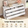 image:imageWLIVE 63 Dresser for Bedroom Modern 9 Drawer Dresser with Exclusive AntiTip Structure Wooden Chest of Drawers with Metal Handles for Living Room Hallway Closet Home Furniture Rustic BrownWhite