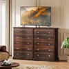 image:imageWLIVE 63 Dresser for Bedroom Modern 9 Drawer Dresser with Exclusive AntiTip Structure Wooden Chest of Drawers with Metal Handles for Living Room Hallway Closet Home Furniture Rustic BrownRustic Brown