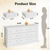image:imageWLIVE 63 Dresser for Bedroom Modern 9 Drawer Dresser with Exclusive AntiTip Structure Wooden Chest of Drawers with Metal Handles for Living Room Hallway Closet Home Furniture Rustic BrownWhite