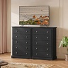 image:imageWLIVE 63 Dresser for Bedroom Modern 9 Drawer Dresser with Exclusive AntiTip Structure Wooden Chest of Drawers with Metal Handles for Living Room Hallway Closet Home Furniture Rustic BrownBlack