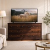 image:imageWLIVE 63 Dresser for Bedroom Modern 9 Drawer Dresser with Exclusive AntiTip Structure Wooden Chest of Drawers with Metal Handles for Living Room Hallway Closet Home Furniture Rustic BrownRustic Brown