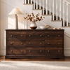 image:imageWLIVE 63 Dresser for Bedroom Modern 9 Drawer Dresser with Exclusive AntiTip Structure Wooden Chest of Drawers with Metal Handles for Living Room Hallway Closet Home Furniture Rustic BrownRustic Brown