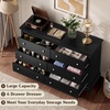 image:imageWLIVE 63 Dresser for Bedroom Modern 9 Drawer Dresser with Exclusive AntiTip Structure Wooden Chest of Drawers with Metal Handles for Living Room Hallway Closet Home Furniture Rustic BrownBlack