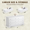 image:imageWLIVE 63 Dresser for Bedroom Modern 9 Drawer Dresser with Exclusive AntiTip Structure Wooden Chest of Drawers with Metal Handles for Living Room Hallway Closet Home Furniture Rustic BrownWhite