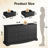 image:imageWLIVE 63 Dresser for Bedroom Modern 9 Drawer Dresser with Exclusive AntiTip Structure Wooden Chest of Drawers with Metal Handles for Living Room Hallway Closet Home Furniture Rustic BrownBlack