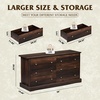 image:imageWLIVE 63 Dresser for Bedroom Modern 9 Drawer Dresser with Exclusive AntiTip Structure Wooden Chest of Drawers with Metal Handles for Living Room Hallway Closet Home Furniture Rustic BrownRustic Brown