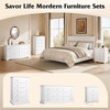 image:imageWLIVE 63 Dresser for Bedroom Modern 9 Drawer Dresser with Exclusive AntiTip Structure Wooden Chest of Drawers with Metal Handles for Living Room Hallway Closet Home Furniture Rustic BrownWhite
