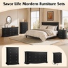 image:imageWLIVE 63 Dresser for Bedroom Modern 9 Drawer Dresser with Exclusive AntiTip Structure Wooden Chest of Drawers with Metal Handles for Living Room Hallway Closet Home Furniture Rustic BrownBlack
