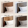 image:imageWLIVE Full Size Bed Frame with Tall Headboard Pine Solid Wood Platfrom  Wooden Slats Support No Box Spring Needed Easy Assembly NoiseFree MidCentury Modern Style Adjustable Level Feet BrownQueen