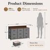 image:imageWLIVE Grey Dresser TV Stand for 45 50 55 inch TV Entertainment Center with LED Lights amp Charging Station TV Media Console Table with 9 Fabric Drawers and Open Shelves for Living Room Dark GreyDark Grey