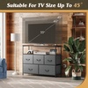 image:imageWLIVE Grey Dresser TV Stand for 45 50 55 inch TV Entertainment Center with LED Lights amp Charging Station TV Media Console Table with 9 Fabric Drawers and Open Shelves for Living Room Dark GreyDark Grey