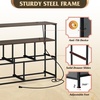 image:imageWLIVE Grey Dresser TV Stand for 45 50 55 inch TV Entertainment Center with LED Lights amp Charging Station TV Media Console Table with 9 Fabric Drawers and Open Shelves for Living Room Dark GreyDark Grey