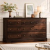 image:imageWLIVE 63 Dresser for Bedroom Modern 9 Drawer Dresser with Exclusive AntiTip Structure Wooden Chest of Drawers with Metal Handles for Living Room Hallway Closet Home Furniture Rustic BrownRustic Brown