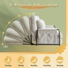 image:imageWLIVE Futon Sofa Bed Bean Bag Chair for Adults Floor Chair with Adjustable Backrest Armrest Pillow Low Profile for Living Room Single BeigeBeige