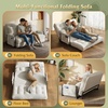 image:imageWLIVE Futon Sofa Bed Bean Bag Chair for Adults Floor Chair with Adjustable Backrest Armrest Pillow Low Profile for Living Room Single BeigeBeige