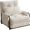 image:imageWLIVE Futon Sofa Bed Bean Bag Chair for Adults Floor Chair with Adjustable Backrest Armrest Pillow Low Profile for Living Room Single BeigeBeige