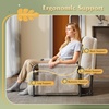 image:imageWLIVE Futon Sofa Bed Bean Bag Chair for Adults Floor Chair with Adjustable Backrest Armrest Pillow Low Profile for Living Room Single BeigeBeige