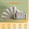 image:imageWLIVE Futon Sofa Bed Bean Bag Chair for Adults Floor Chair with Adjustable Backrest Armrest Pillow Low Profile for Living Room Single BeigeBeige