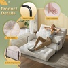 image:imageWLIVE Futon Sofa Bed Bean Bag Chair for Adults Floor Chair with Adjustable Backrest Armrest Pillow Low Profile for Living Room Single BeigeBeige