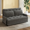 image:imageWLIVE Futon Sofa Bed Bean Bag Chair for Adults Floor Chair with Adjustable Backrest Armrest Pillow Low Profile for Living Room Single BeigeGrey