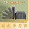 image:imageWLIVE Futon Sofa Bed Bean Bag Chair for Adults Floor Chair with Adjustable Backrest Armrest Pillow Low Profile for Living Room Single BeigeGrey