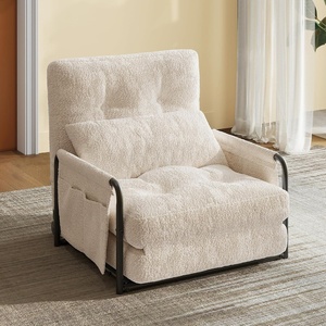 image:imageWLIVE Futon Sofa Bed Bean Bag Chair for Adults Floor Chair with Adjustable Backrest Armrest Pillow Low Profile for Living Room Single BeigeBeige