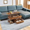 image:imageWLIVE 2Tier Coffee Table with XShape Frame Classic WhiteBrown