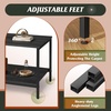 image:imageWLIVE 2Tier Coffee Table with XShape Frame Classic WhiteCharcoal Black