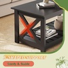 image:imageWLIVE 2Tier Coffee Table with XShape Frame Classic WhiteClassic Black