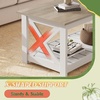 image:imageWLIVE 2Tier Coffee Table with XShape Frame Classic WhiteClassic White