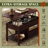 image:imageWLIVE 2Tier Coffee Table with XShape Frame Classic WhiteEspresso