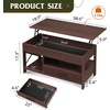 image:imageWLIVE 2Tier Coffee Table with XShape Frame Classic WhiteEspresso