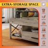 image:imageWLIVE 2Tier Coffee Table with XShape Frame Classic WhiteGrey