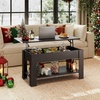 image:imageWLIVE 2Tier Coffee Table with XShape Frame Classic WhiteRetro Black