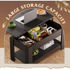 image:imageWLIVE 2Tier Coffee Table with XShape Frame Classic WhiteRetro Black
