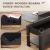 image:imageWLIVE 2Tier Coffee Table with XShape Frame Classic WhiteRetro Black
