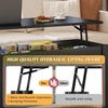 image:imageWLIVE 2Tier Coffee Table with XShape Frame Classic WhiteRetro Black Oak