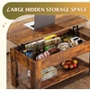 image:imageWLIVE 2Tier Coffee Table with XShape Frame Classic WhiteRetro Brown