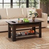 image:imageWLIVE 2Tier Coffee Table with XShape Frame Classic WhiteRetro Espresso